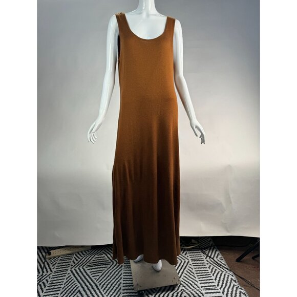 Vintage Joseph Ribkoff Tiger Print & Brown Two Pc Size 16 Maxi Dress - Picture 13 of 16